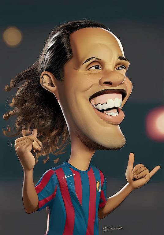 O Incrível Mundo das Caricaturas do Ronaldinho